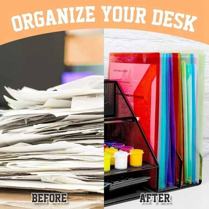 (COD) A4 Map Plastik Kancing Folio Map Kancing Punggung Grosir Murah Plastic Stationery