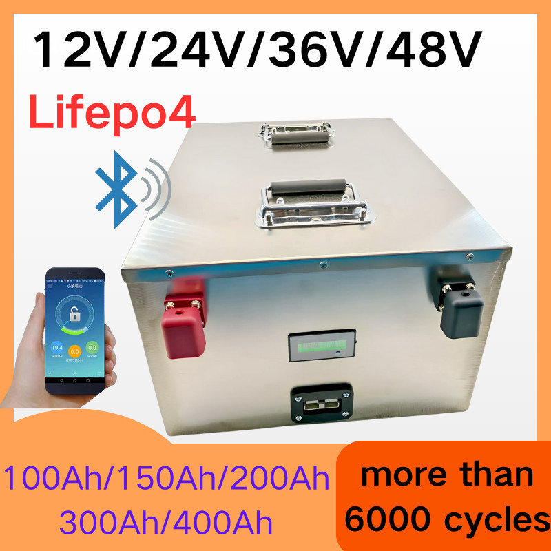 12V 24V 36V 48V 100AH 150Ah 200AH 300Ah 400Ah lifepo4 lithium battery bluetooth BMS APP for solar
