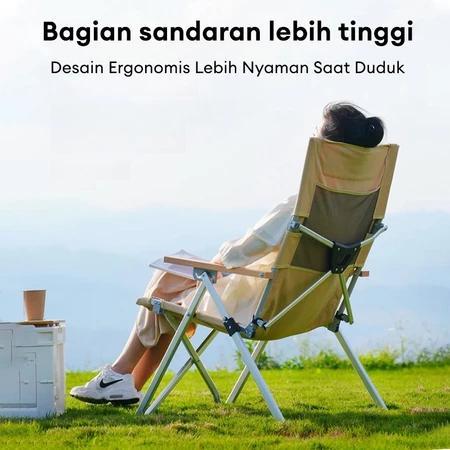 WildJoy Camp Kursi Lipat Portable Aluminium Kursi camping Canggih Kursi Lipat Outdoor Sandaran