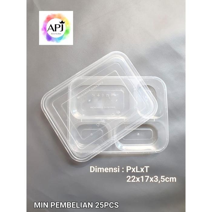 Thinwall Sekat 4 / Tempat Makan Plastik Sekat 4 / food container sekat