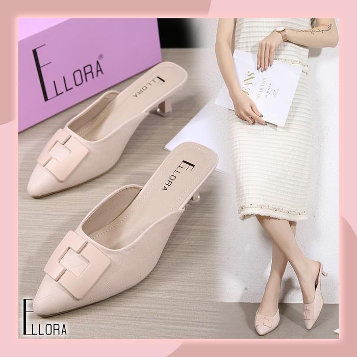 Donatello - Eg7188 Sandal Heels Wanita Mules Import Premium