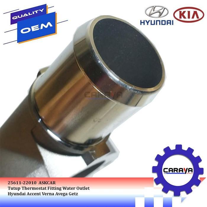 TUTUP THERMOSTAT FITTING WATER OUTLET HYUNDAI ACCENT VERNA AVEGA GETZ