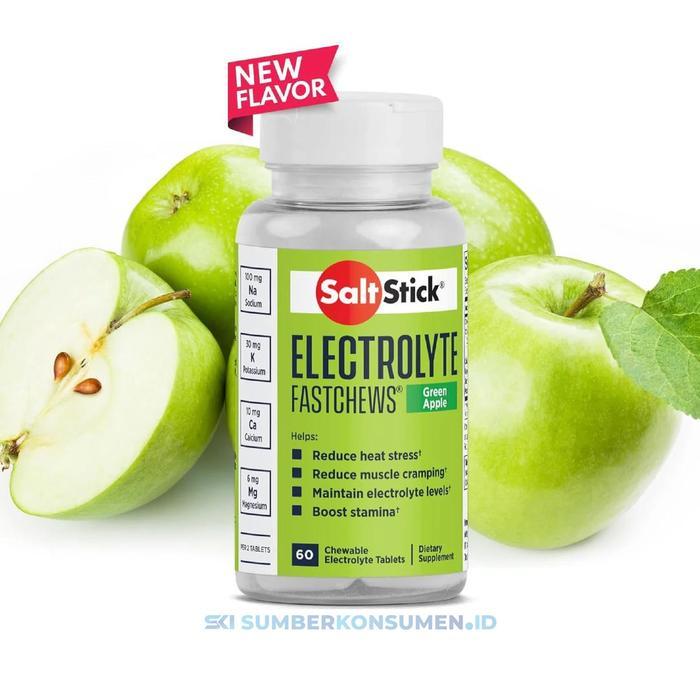 "New" SaltStick FastChew Green Apple / Salt Stick Electrolyte Fast Chews FastChews