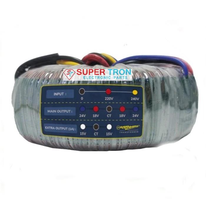 Trafo Toroid Donat 5A 18V 24V CT RAWSAMPS