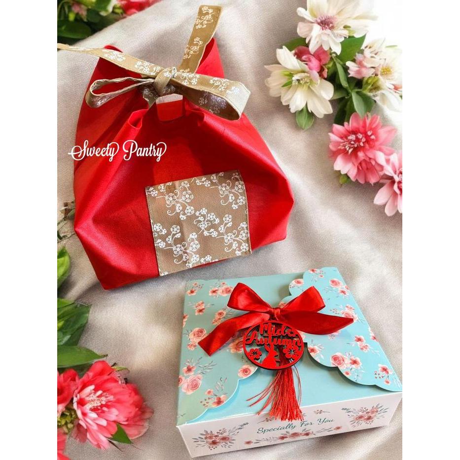 Tas spunbond kemasan dus box kotak packaging kue puding Sakura