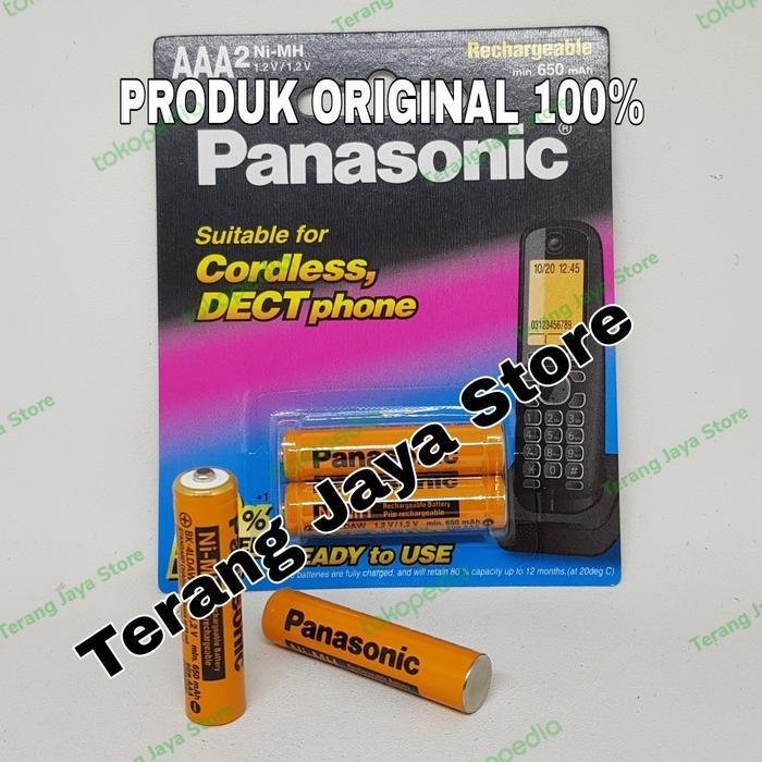 Baterai Cas Panasonic Aaa 650Mah Battery Charge Aaa Ni-Mh Bk-4Ldaw Ori