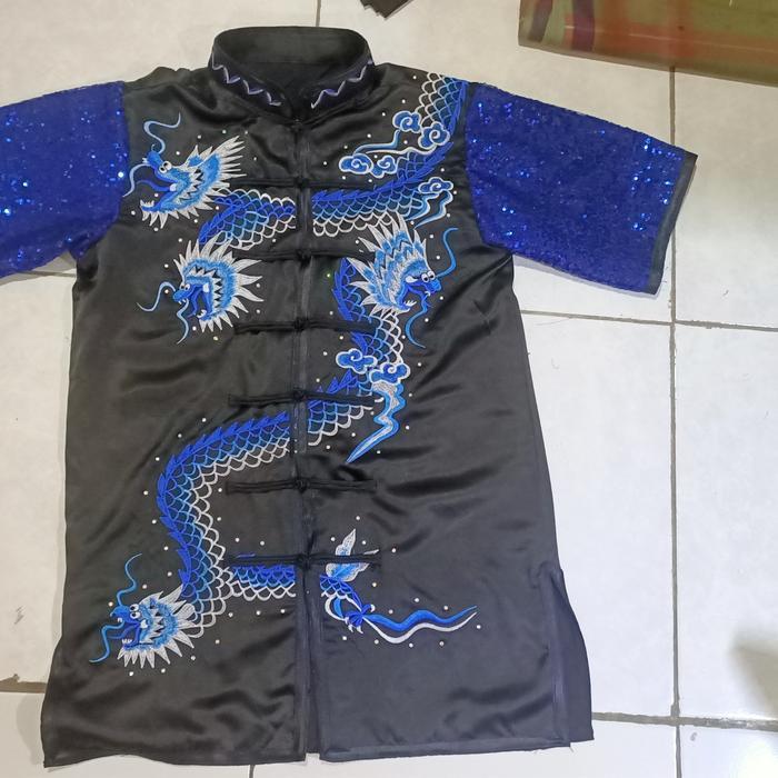 baju Wushu bordir kepala naga