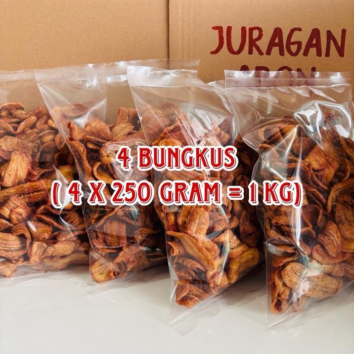 Keripik Sale Pisang Kering Khas Cilacap Kemasan 250 Gram 500 Gram 1 Kg Cemilan Buah Kering Enak