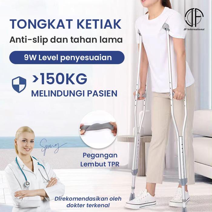 Ready Kruk Tongkat Ketiak /Tongkat Jalan / Tongkat Bantu Jalan/Alat Bantu Jalan