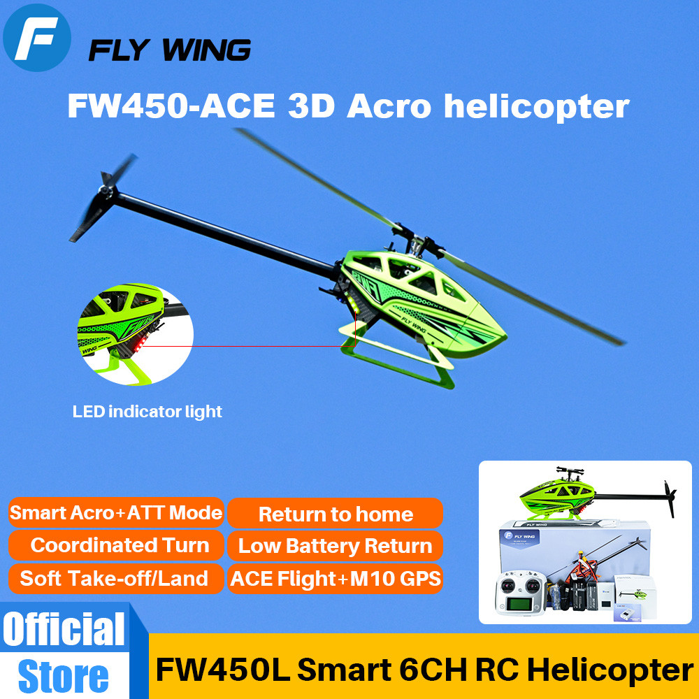 FLY WING FW450 V3 RC Helicopters ACE Flight Control LED light 6CH 3D Auto Acrobatics GPS Altitude