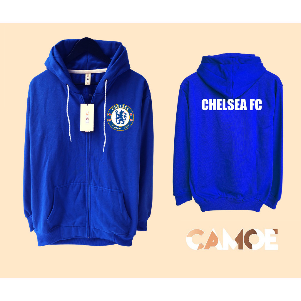 Jaket Hoodie Zipper Chelsea FC Logo