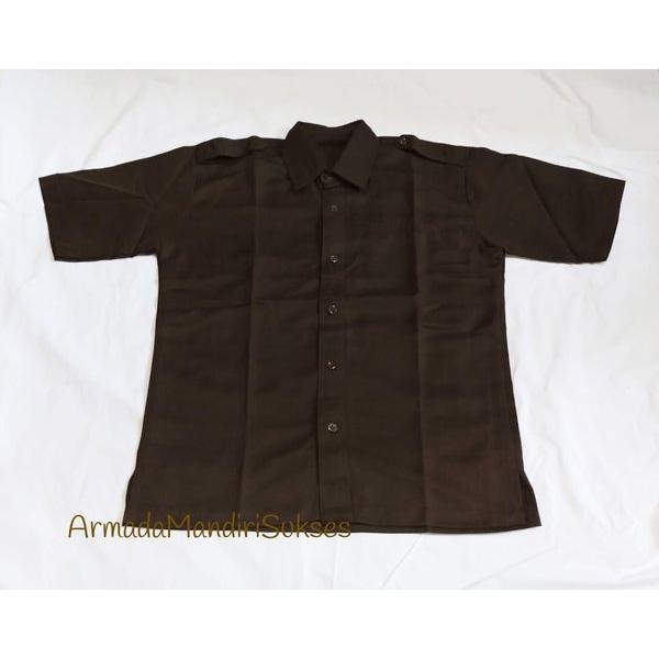 Seragam SAFARI PSH Twist Coklat Lengan Pendek - Seragam Formal Pria