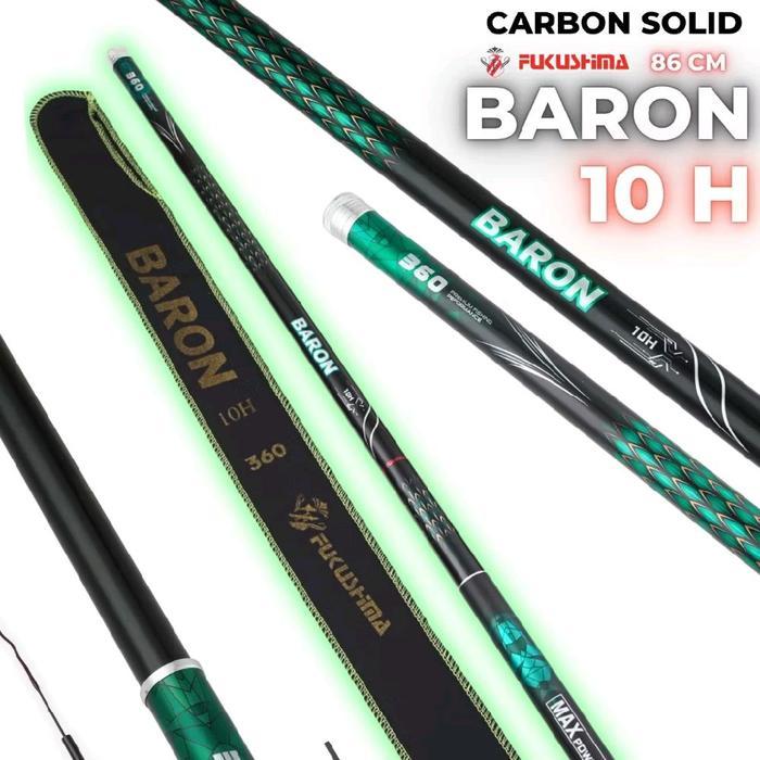 Joran Tegek Fukushima Baron 10H Drag Power Max 20Kg Super Strong Spesialis Galatama Ikan Lele Atau