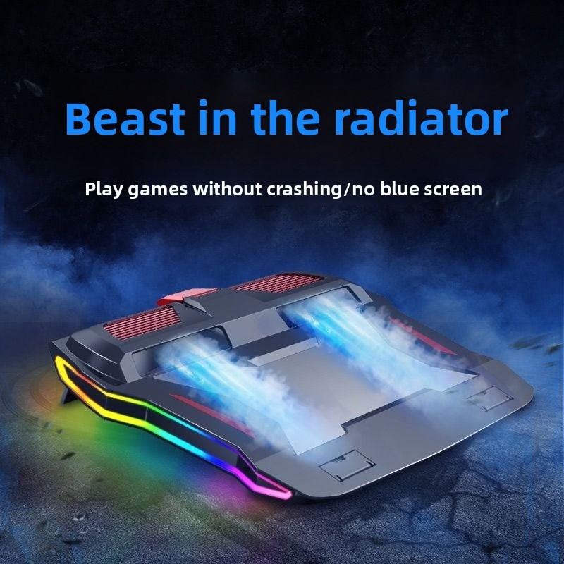 Game Laptop Radiator Bracket Base Air Cooled Silent Fan Cooling Plate Bracket Laptop Stand Fan