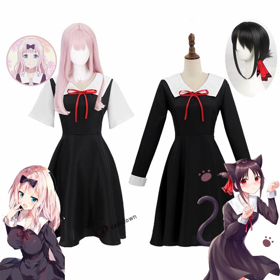 Kaguya Sama Love Is War Anime Cosplay Kaguya Chika Cosplay Costume Wigs Japanese School Uniform