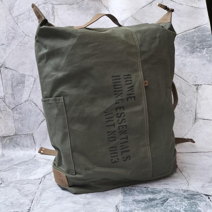 terlaris Tas Ransel Army Kanvas Retro 100% ori