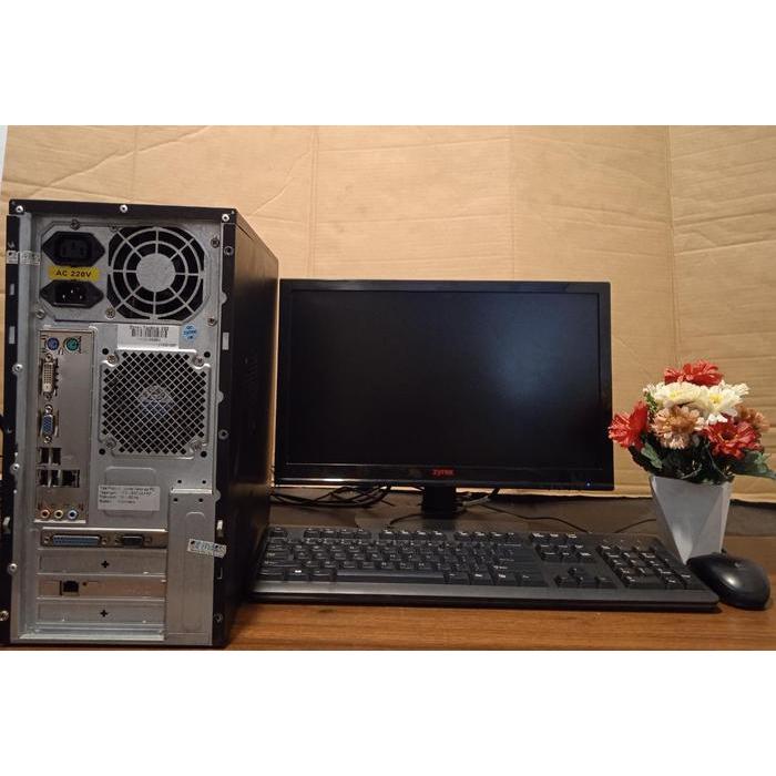 PAKET KOMPLIT PC CORE I3 - MONITOR LED LG 19 INCH - KEY MOUSE LOGITECH