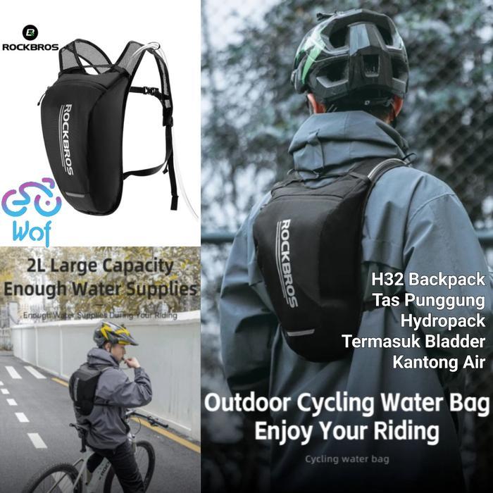 Shimano Bike - Rockbros H32 Bag + Bladder Hydropack Backpack Tas Sepeda + Kantong Air