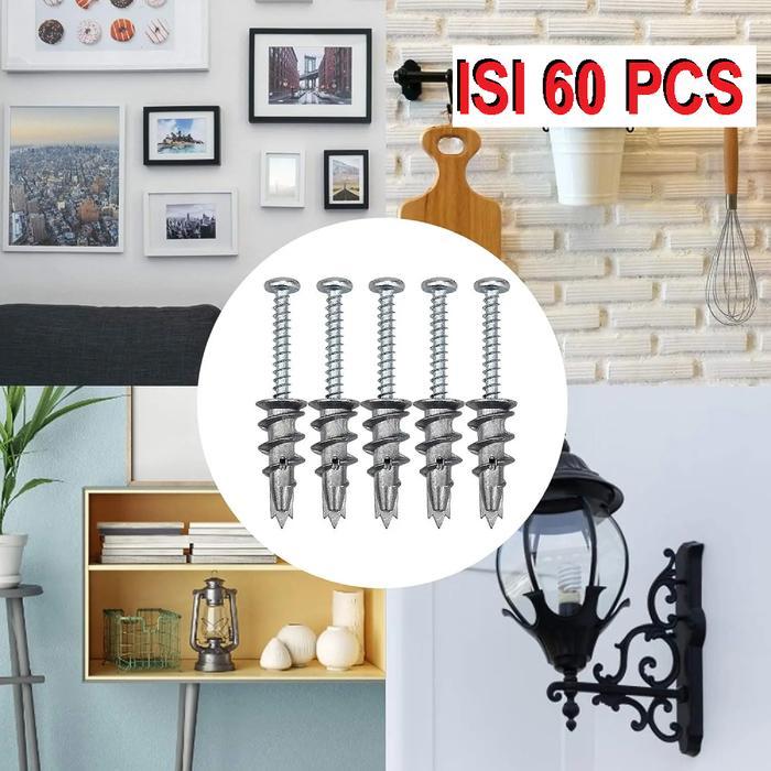 Baut Sekrup Tembok Skrup Dinding Fisher Tembok Baja Beton Set