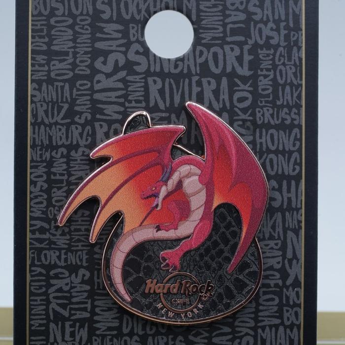 Hard Rock Cafe Pin Pins Red Dragon Guitar New York USA America Limited Edition Series Collectible