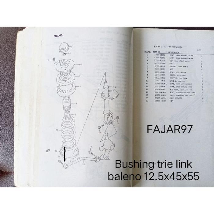 Bushing Trie Link Roda Belakang Suzuki Baleno