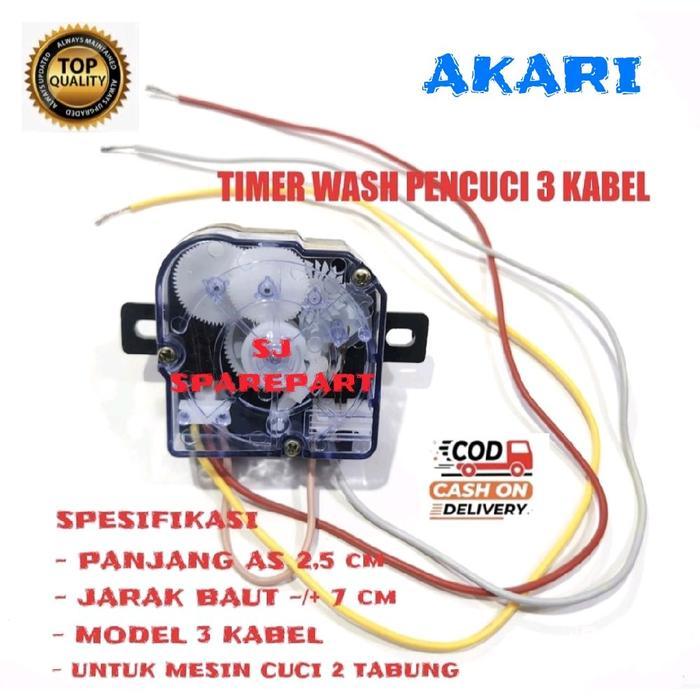 TIMER WASH MESIN CUCI AKARI 2 TABUNG 3 KABEL / TIMER MESIN CUCI AKARI