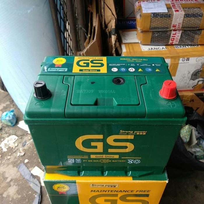 Aki Accu 80D26L Nx110-5L Mf Kering 12V 80Ah Amper Gs Gold Shine