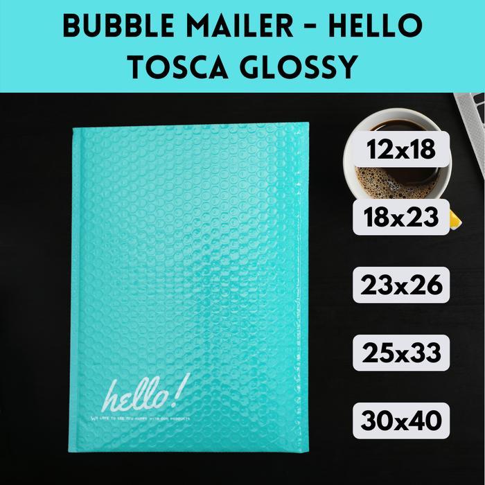 Amplop Bubble Mailer Rusfet Tosca Glossy / Cyan Kantong Buble Wrap