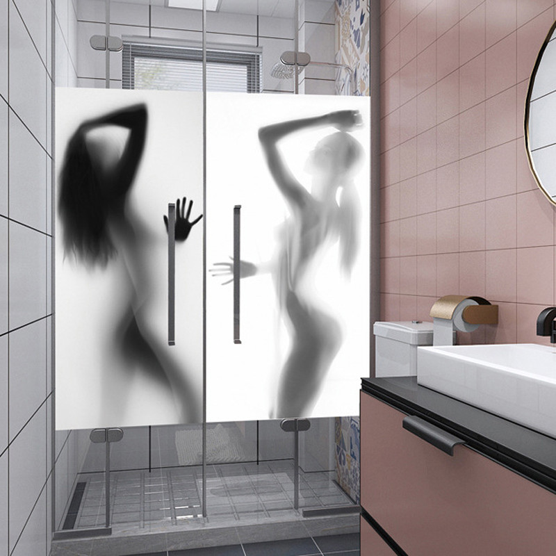Sexy Girl Privacy Windows Film Decorative Glass Window Stickers No Glue Static Cling Frosted Window 