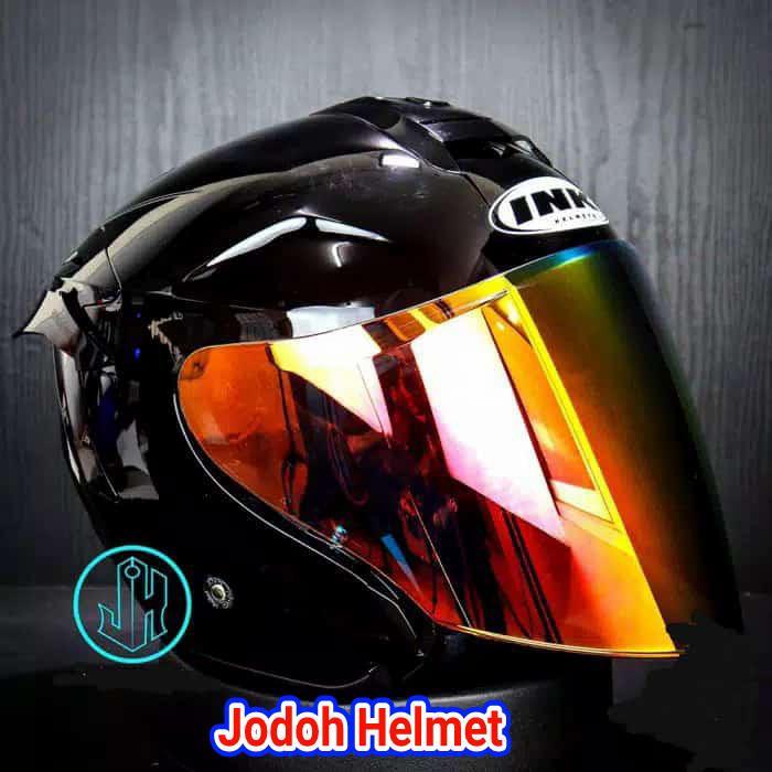 Ink Helm Dynamic Solid Black+Visor Venom+Spoiler Paket Ganteng