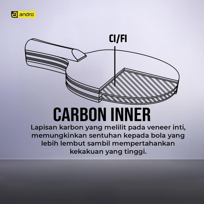 READY Kayu Bat Tenis Meja Pingpong Andro Treiber CI OFF FL