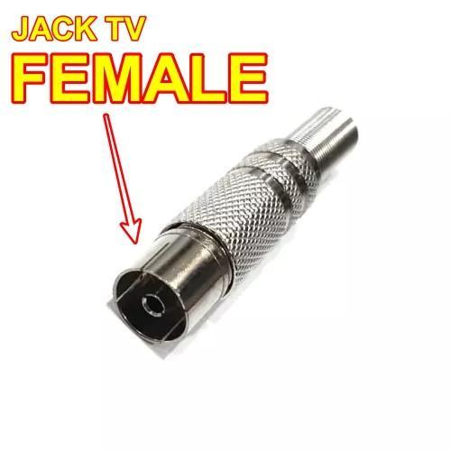 "New" Jack Antena TV Female Male Konektor Colokan Antena Jak Antenna Digital