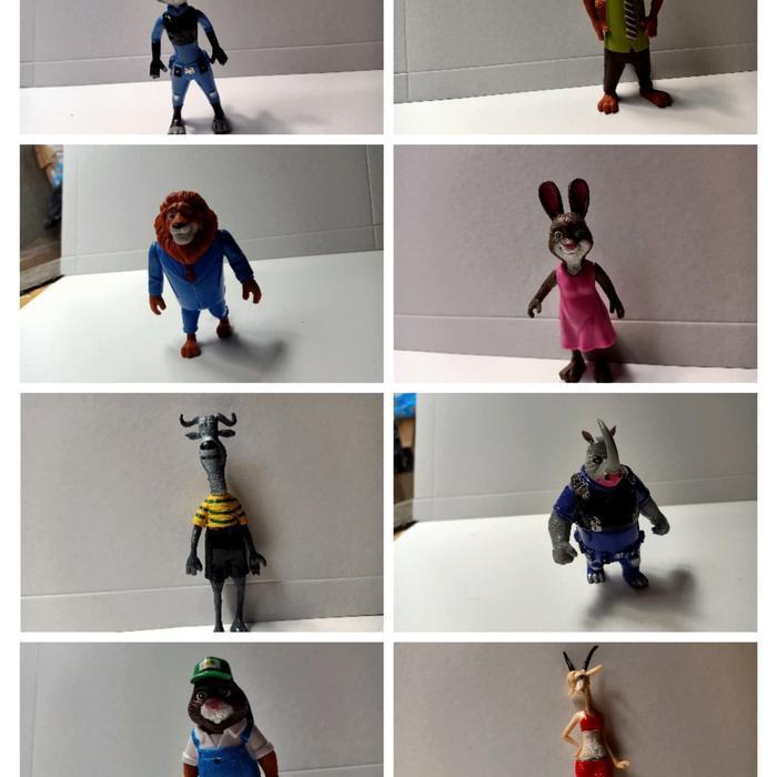 Terbaru Zootopia Cake Topper Figurine Isi 8