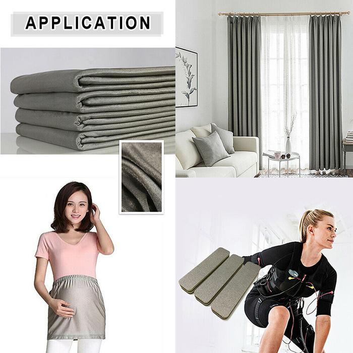 100% Soft Silver Fiber Anti Radiation Fabric Conductive Emf Emi Rf