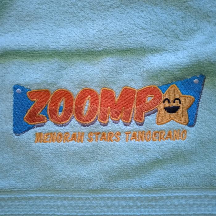 Souvenir Handuk 70x135 Bordir Gambar Custom