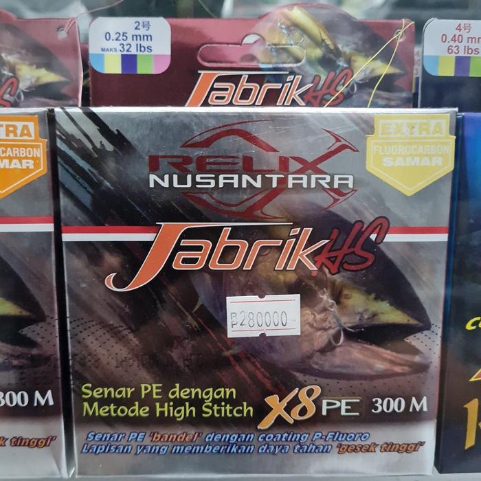 Senar Pancing Benang Pe Jabrik Hs X8 300 Meter