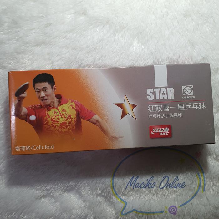 Bola DHS Bintang 1 Kuning ~ Bola Pingpong Tenis Meja DHS