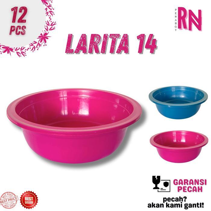 [ISI 12 PCS] BASKOM PLASTIK HAJATAN / BASKOM LARITA 14 / BASKOM PLASTIK MURAH