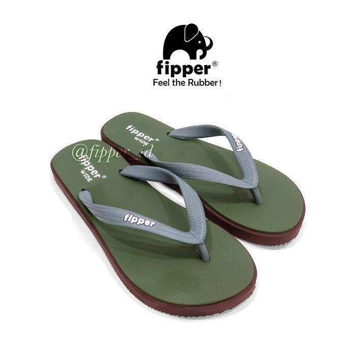 Fipper - Wide Green Army / Brown Havana / Grey