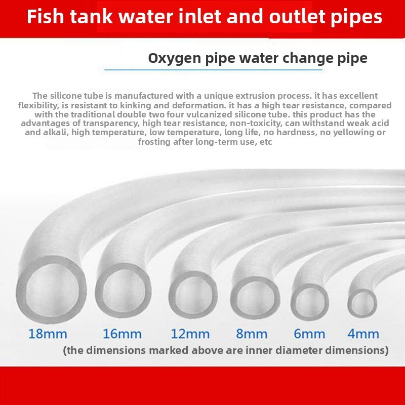Pvc Hose Silicone Water Pipe Filter Oxenation Tube Flexible Durable Id6/8/12/32Mm For Garden Lab
