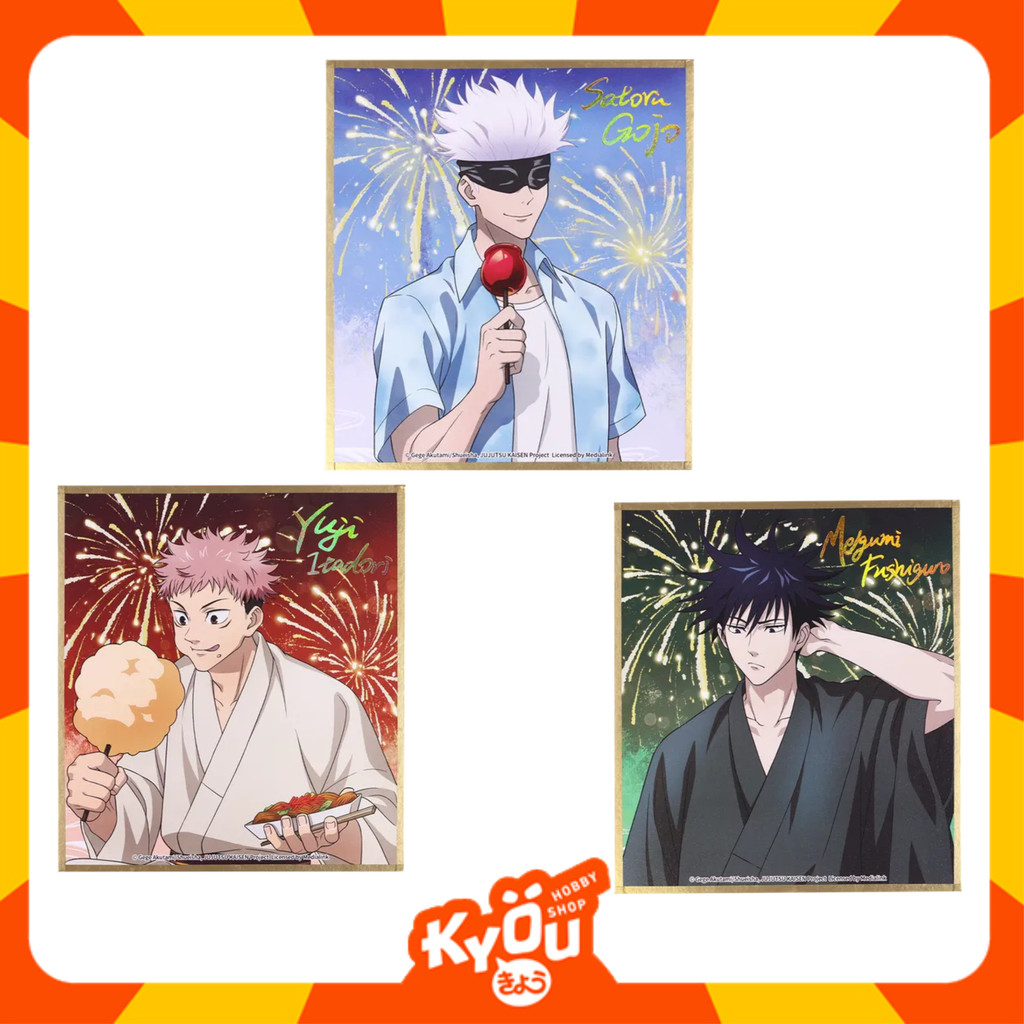 Itadori Yuji - Megumi - Gojo Satoru Firework Series Shikishi - Jujutsu Kaisen