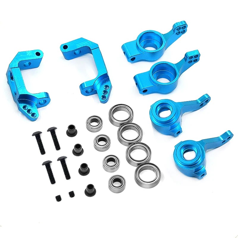 Aluminum Steering Knuckle Hub Carrier Set For Hsp 94111 94123 1/10 Rc Car, Front Rear Axle 102010