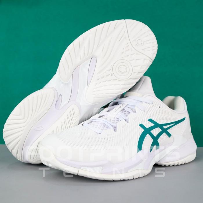 Sepatu Tenis Asics Court FF 3 Novak White Pitch Green Tennis Shoes Original