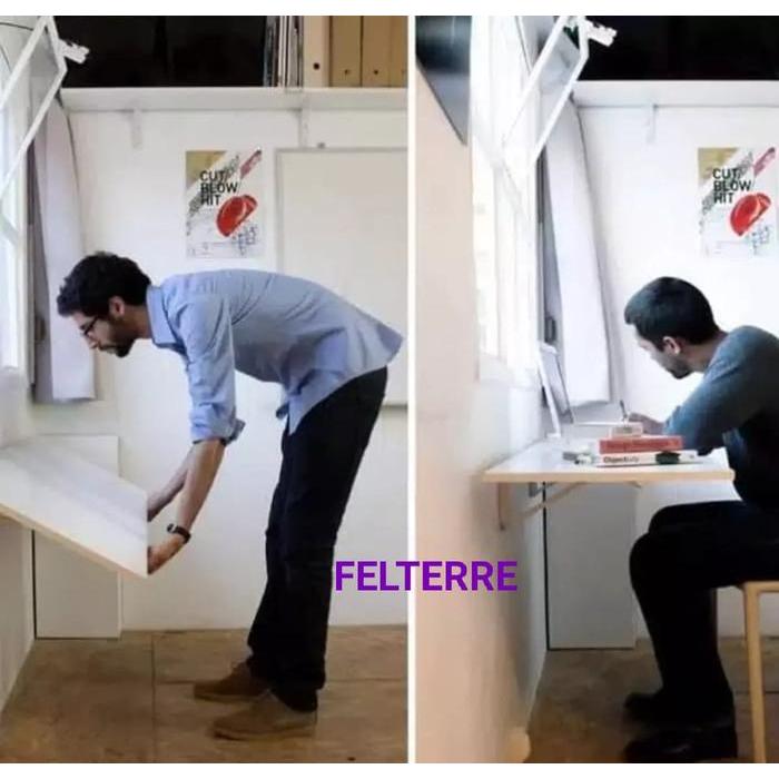 Siku Meja Lipat 20"- 50Cm Terbaru Felterre Siku Meja Bakso Super Tebal