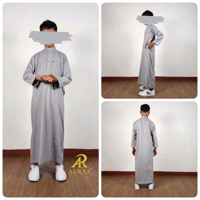 Pakaian Baju Gamis Muslim Jubah Remaja Alraz Katun Reguler Toyobo Manset Pria