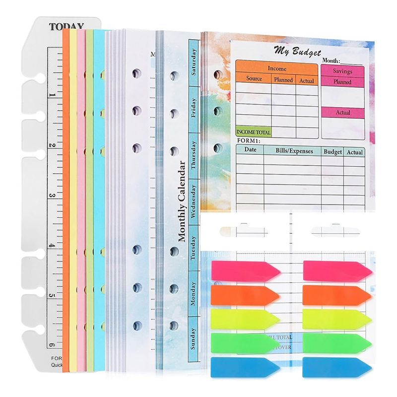 ABDW-82 Sheets A6 Budget Planner Refill Notepad Monthly Weekly Planner Notepad Planner Notepad 6