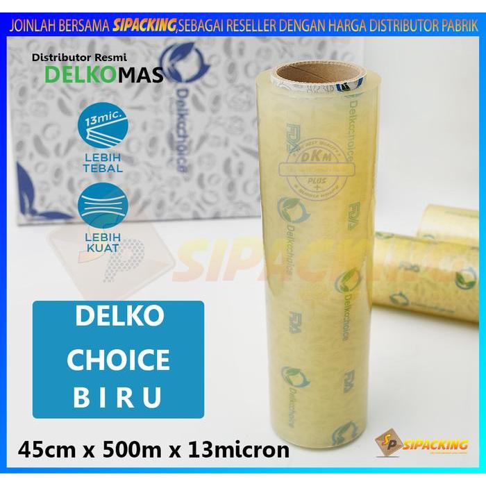 Wrapping Delkochoice Biru Plastik Pembungkus Makanan 45X500
