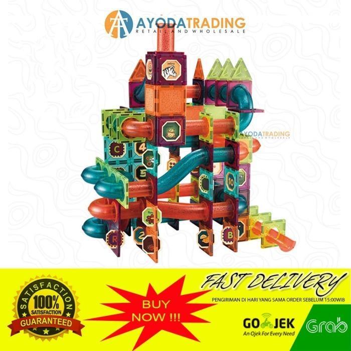 Magnetic Building Blocks Marble Run 261Pcs