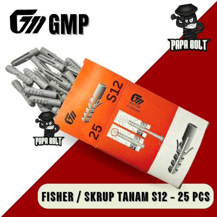 GMP Fiser Viser Skrup Baut Tanam FISHER S12 12MM isi 25pcs