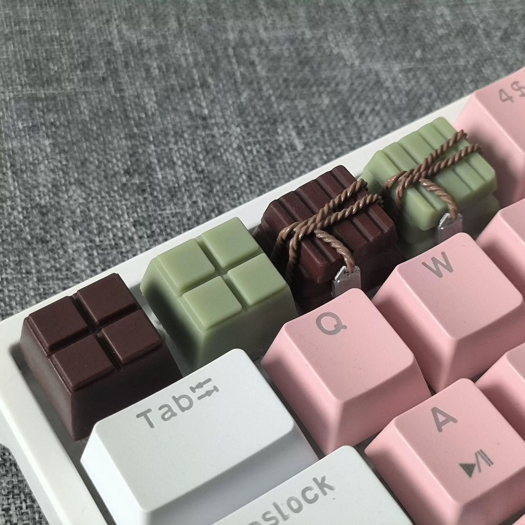 Chocolate Custom Novelty Artisan KeyCap Handmade Resin Keyboard Cap Key Cap for Mechanical Keyboard